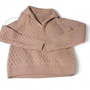 Women's Dusty Pink Cable Knit Sweater